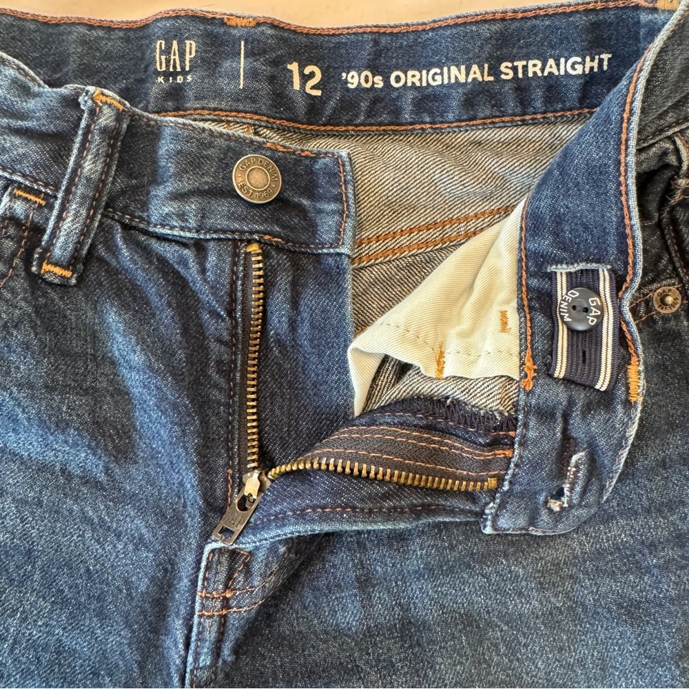 GAP Retro Fit 90’s Original Fit Jeans Relaxed Boys 12 Kids School Basics GUC